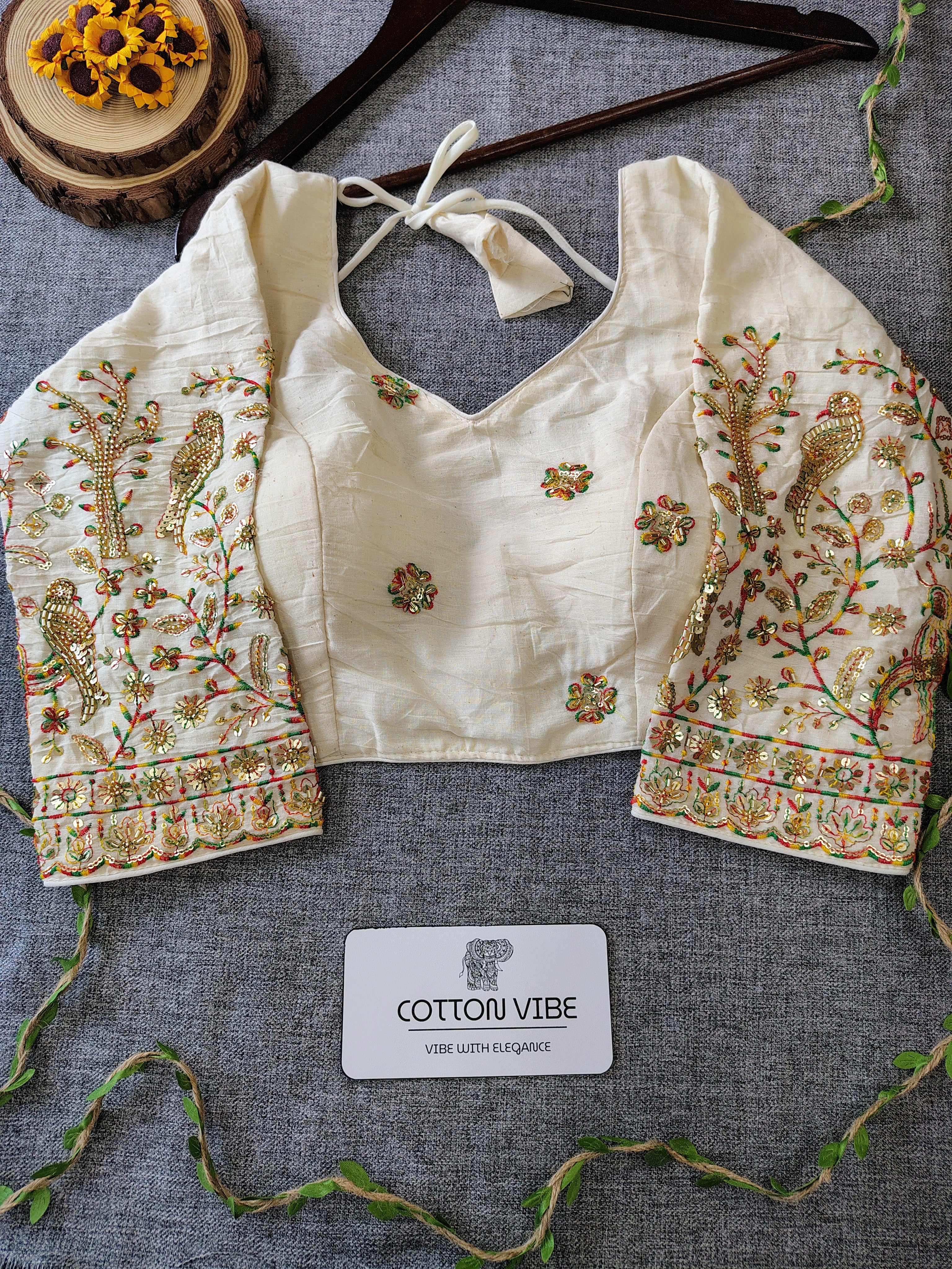 Red Cotton Khadi Saree With Embrodery Work Redy Made Blouse