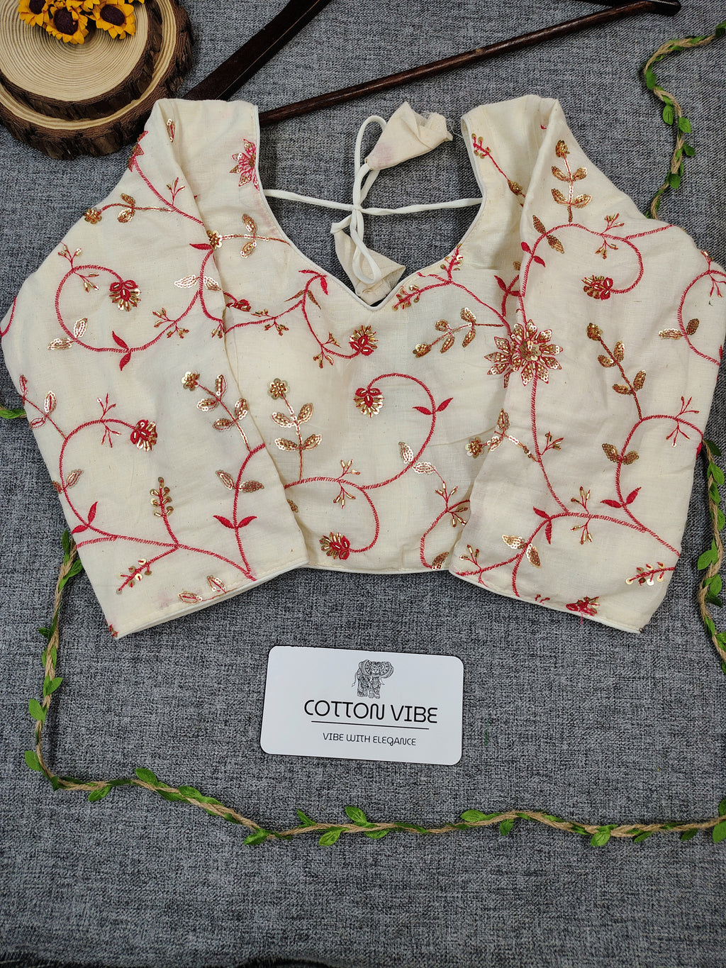 Pink With Redies Cotton Khadi Saree With Embrodery Work Redy Made Blouse