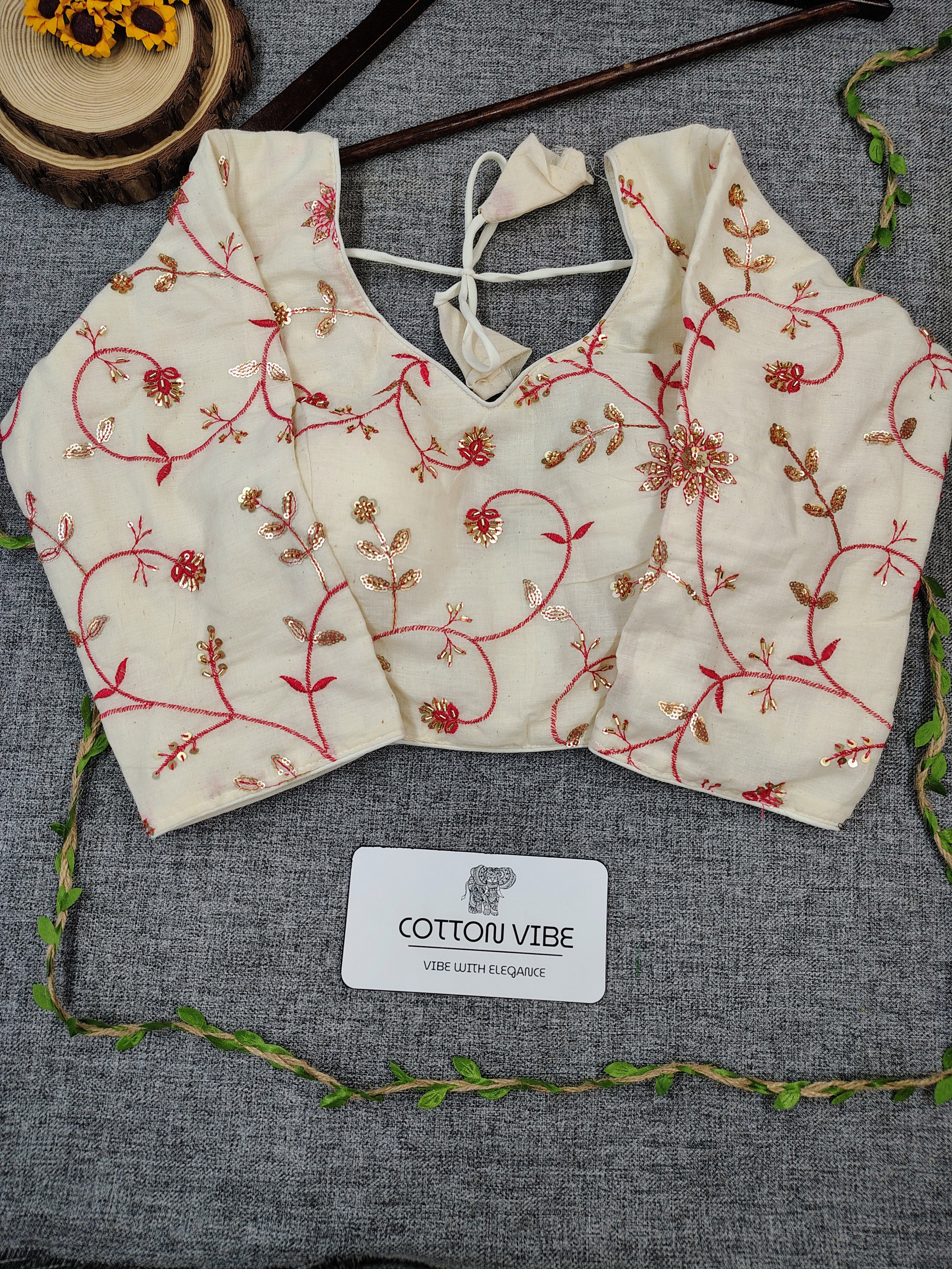 Pink With Redies Cotton Khadi Saree With Embrodery Work Redy Made Blouse