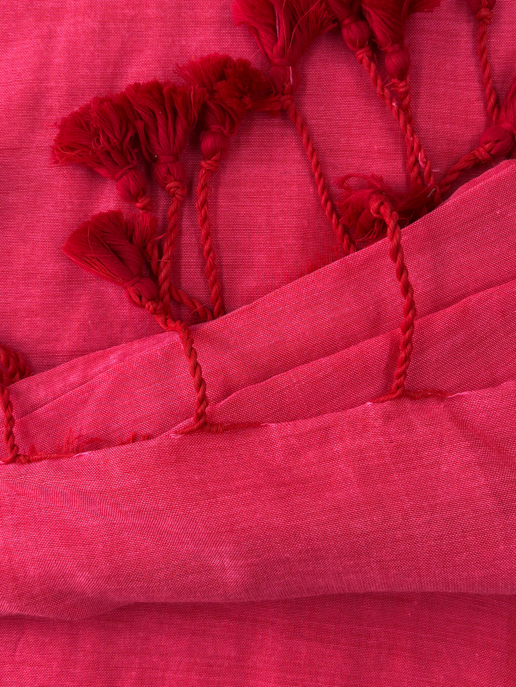 Charry Redies Red Cotton Saree