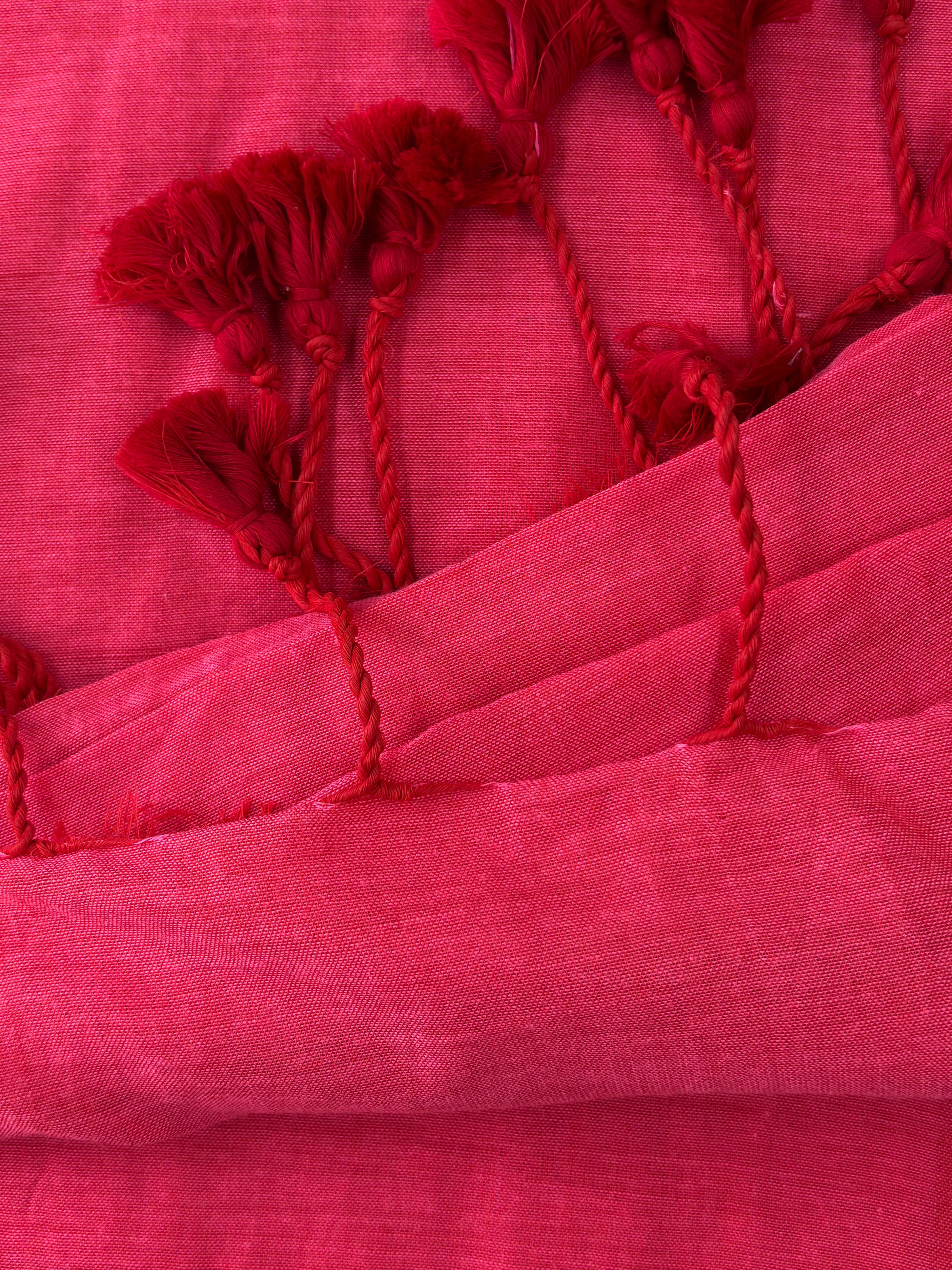 Charry Redies Red Cotton Saree