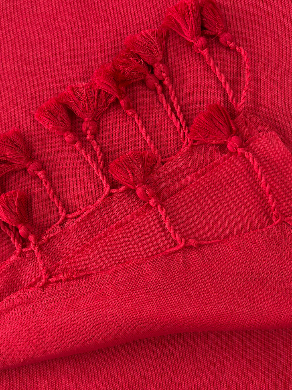 Blussinng Pink Red Khadi Cotton Saree