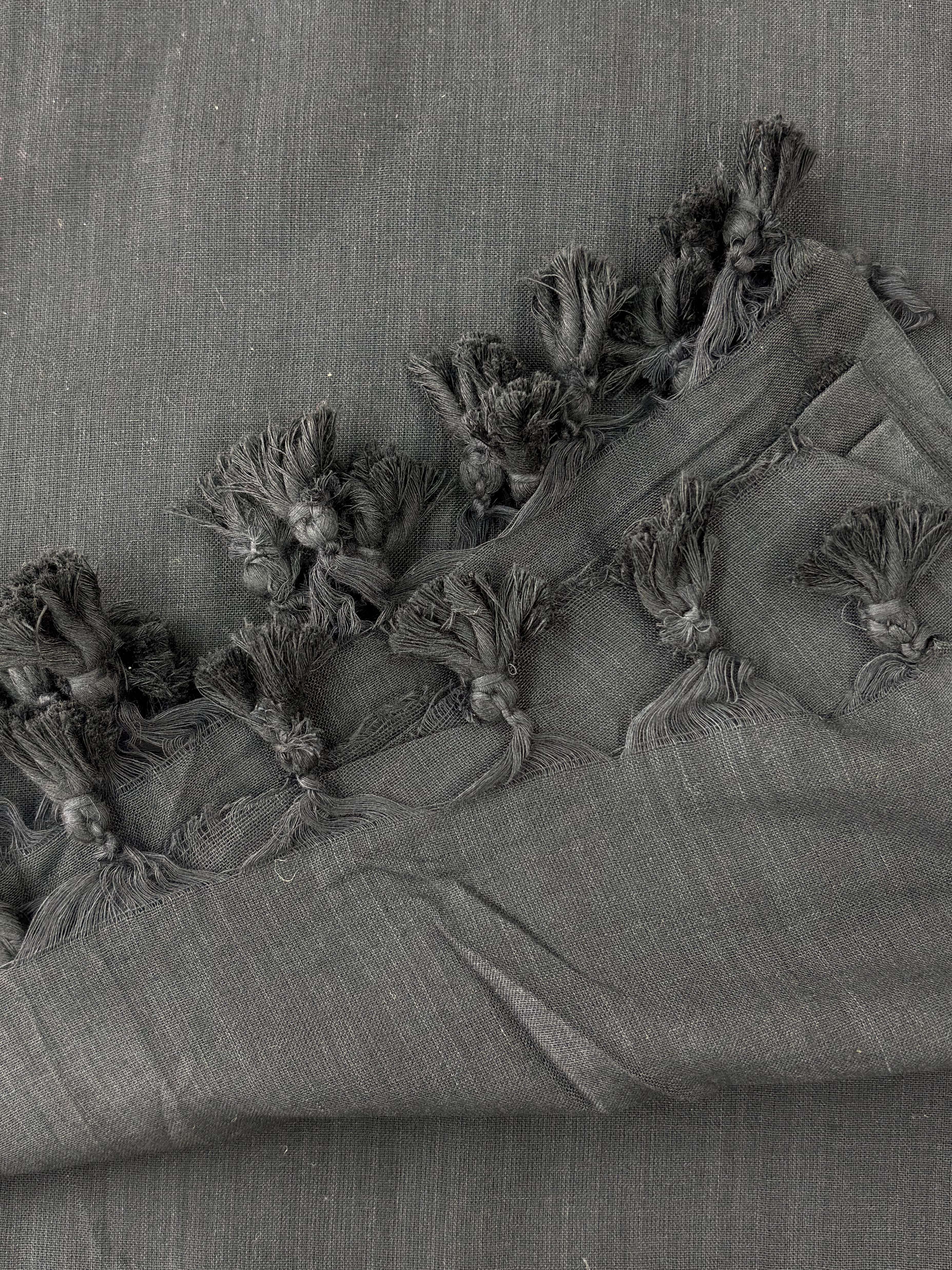 Black Khadi Cotton Saree