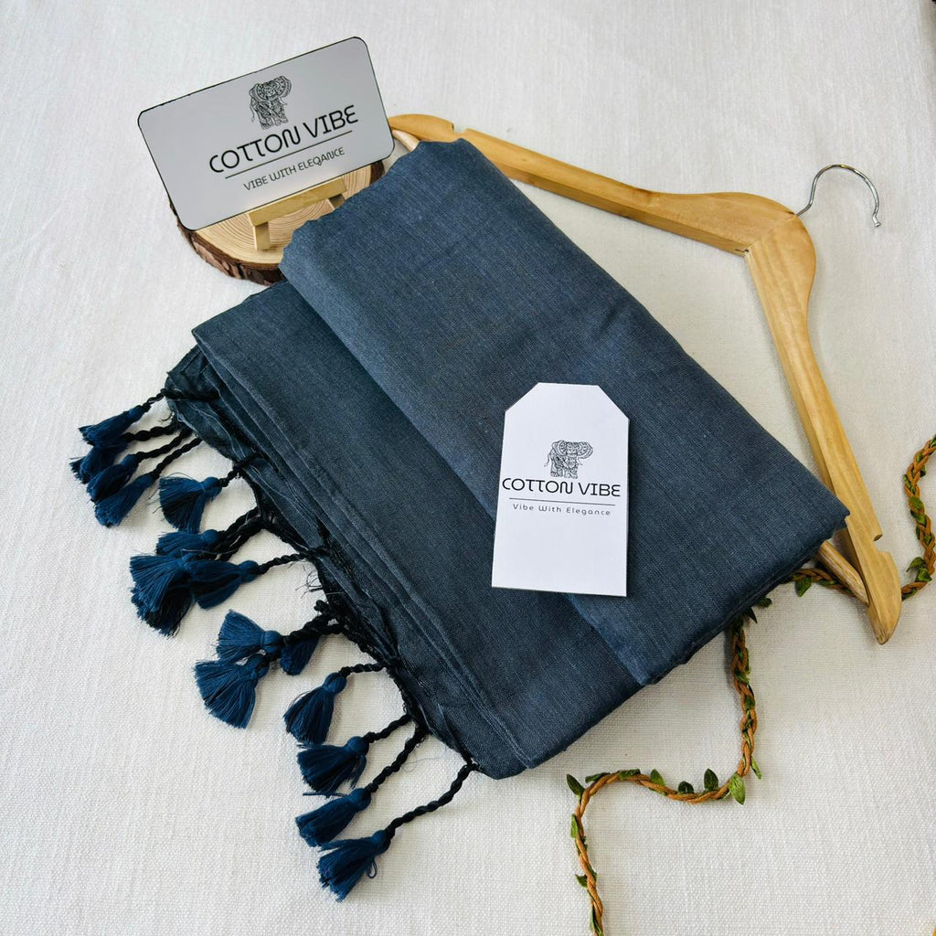 Sky Khadi Cotton Saree