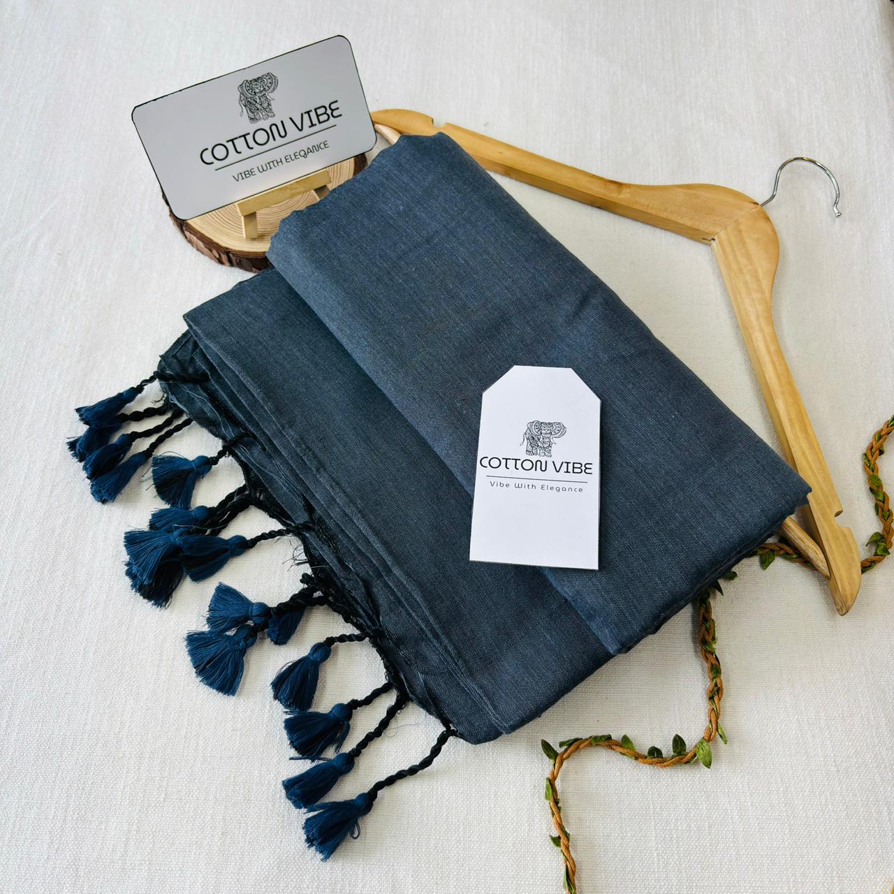 Sky Khadi Cotton Saree