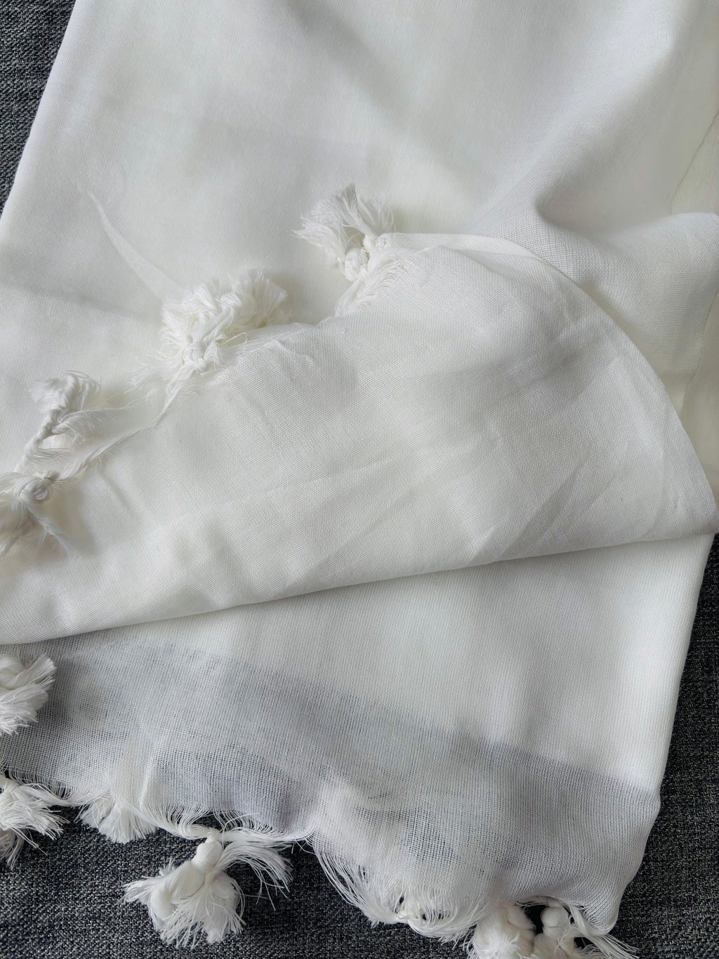 White Cotton Khadi Saree With Designer Flower Based Printed Blouse