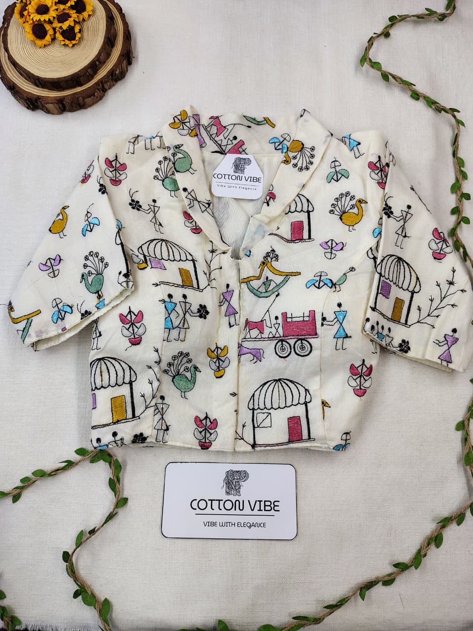 Yellow Cotton Khadi Saree With Embrodery Work Redy Made Blouse